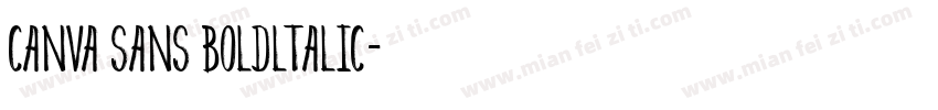Canva Sans Boldltalic字体转换